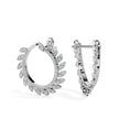 1.65Ct Leaf Designe Lab-Grown Diamond Gold Hoop Earrings