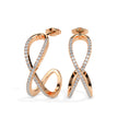 0.30Ct Infinity Style Pave Lab-Grown Diamond Gold Hoop Earrings