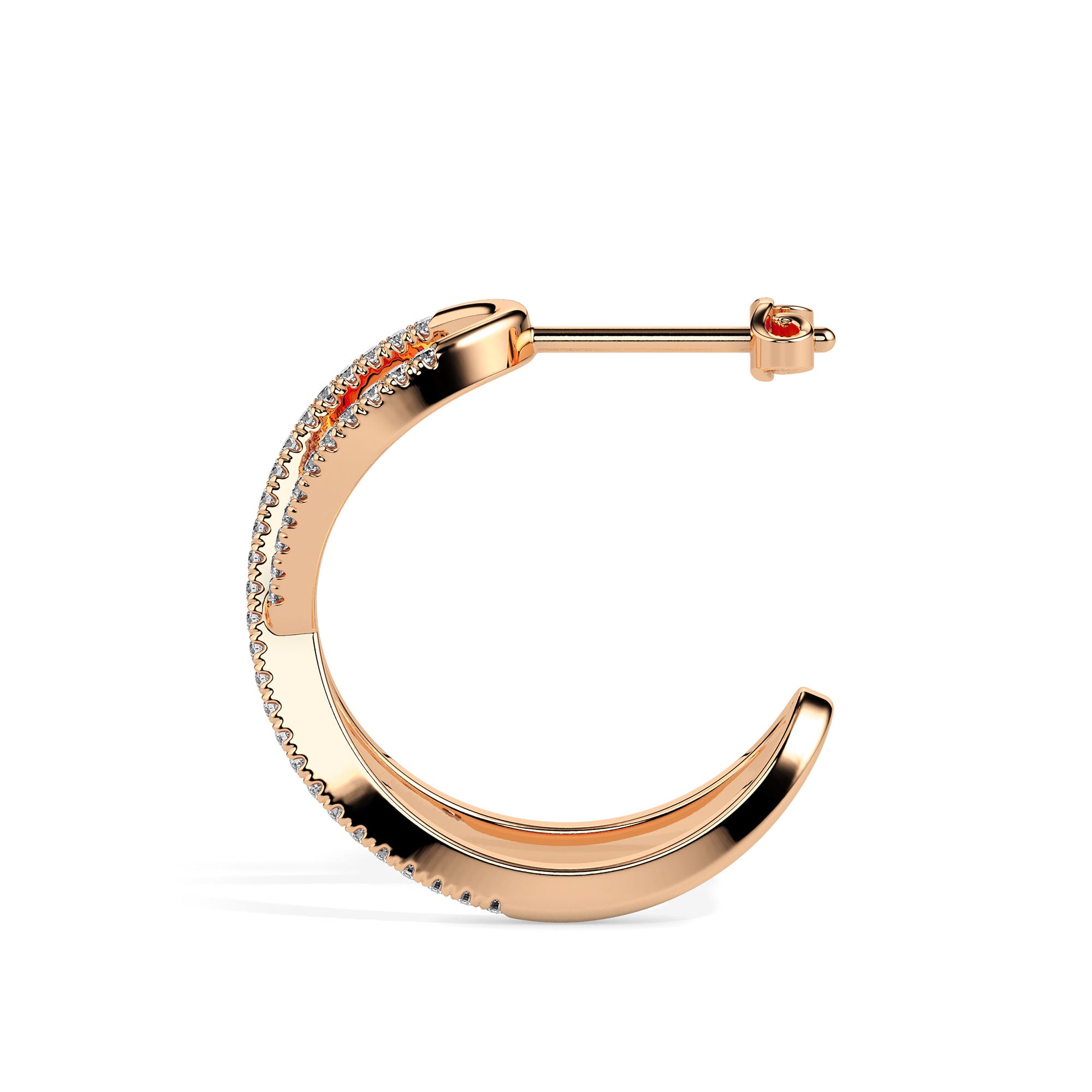 0.30Ct Infinity Style Pave Lab-Grown Diamond Gold Hoop Earrings