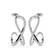0.30Ct Infinity Style Pave Lab-Grown Diamond Gold Hoop Earrings