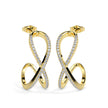0.30Ct Infinity Style Pave Lab-Grown Diamond Gold Hoop Earrings