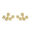 0.33Ct Star Shape Cluster Lab-Grown Diamond Gold Hoop Earrings