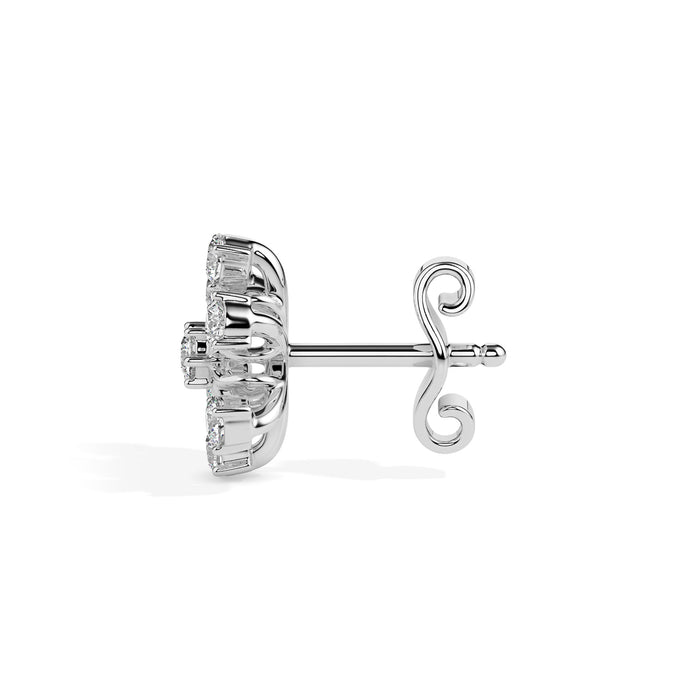0.49Ct Snowflake Style Prong Lab-Grown Diamond Gold Stud Earrings