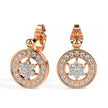 0.46Ct Cluster With Halo Lab-Grown Diamond Gold Stud Earrings