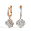 1.78Ct Round Prong Set Lab-Grown Diamond Gold Hoop Drop Earrings