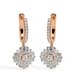 1.78Ct Round Prong Set Lab-Grown Diamond Gold Hoop Drop Earrings