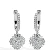 1.78Ct Round Prong Set Lab-Grown Diamond Gold Hoop Drop Earrings