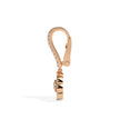 0.97Ct Floral Bezel Set Lab-Grown Diamond Gold Hoop Drop Earrings