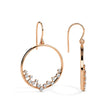 0.62Ct Circle Style Prong Lab-Grown Diamond Gold Drop Earrings