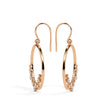 0.62Ct Circle Style Prong Lab-Grown Diamond Gold Drop Earrings