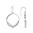 0.62Ct Circle Style Prong Lab-Grown Diamond Gold Drop Earrings