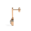 0.73Ct Heart Prong With Halo Lab-Grown Diamond Gold Drop Earrings