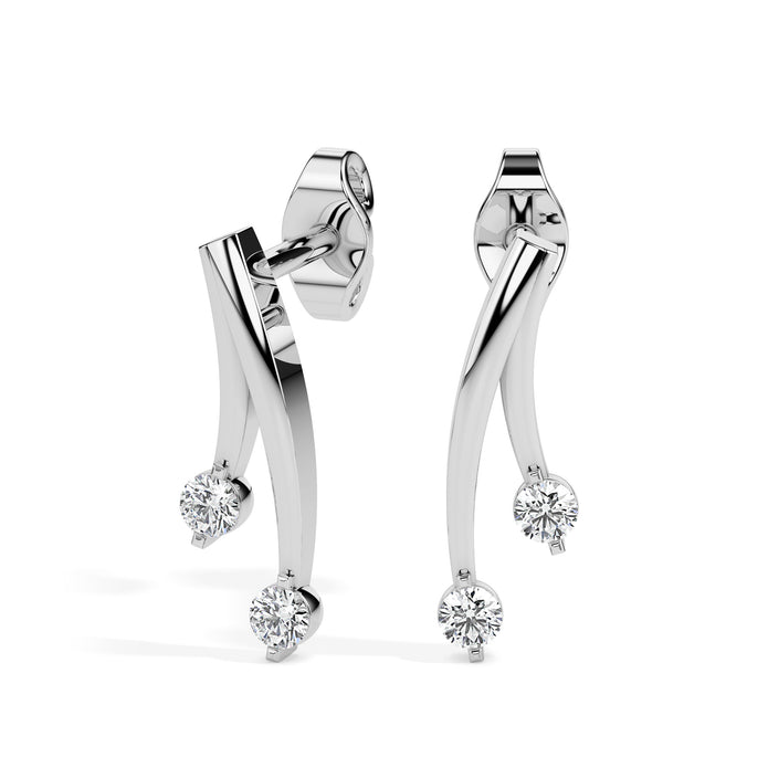 0.12Ct Round Prong Set Lab-Grown Diamond Gold Stud Earrings
