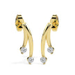 0.12Ct Round Prong Set Lab-Grown Diamond Gold Stud Earrings
