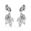 0.75Ct Leaf Shape Prong Set Lab-Grown Diamond Gold Drop Earrings