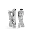 0.48Ct Twisted Prong Set Lab-Grown Diamond Gold Hoop Earrings