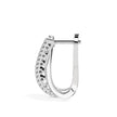 0.48Ct Twisted Prong Set Lab-Grown Diamond Gold Hoop Earrings