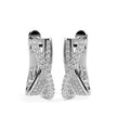 0.48Ct Twisted Prong Set Lab-Grown Diamond Gold Hoop Earrings