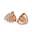 0.37Ct Multi Linear Lab-Grown Diamond Gold Hoop Earrings