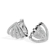 0.37Ct Multi Linear Lab-Grown Diamond Gold Hoop Earrings