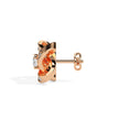0.64Ct Interwoven Knot Design Lab-Grown Diamond Gold Stud Earrings