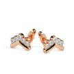 0.23Ct V Shape Design Lab-Grown Diamond Gold Stud Earrings
