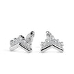 0.23Ct V Shape Design Lab-Grown Diamond Gold Stud Earrings