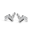 0.23Ct V Shape Design Lab-Grown Diamond Gold Stud Earrings