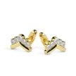 0.23Ct V Shape Design Lab-Grown Diamond Gold Stud Earrings