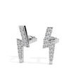 0.19Ct Lightning Bolt Design Lab-Grown Diamond Gold Stud Earrings