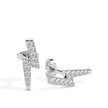 0.19Ct Lightning Bolt Design Lab-Grown Diamond Gold Stud Earrings