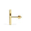 0.19Ct Lightning Bolt Design Lab-Grown Diamond Gold Stud Earrings