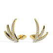 0.20Ct Fan Shaped Design Lab-Grown Diamond Gold Ear Climber Earrings