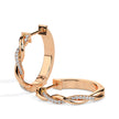0.10Ct Twisted Lab-Grown Diamond Gold Hoop Earrings