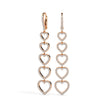 1.20Ct Heart Shaped Lab-Grown Diamond Gold Drop Earrings