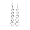 1.20Ct Heart Shaped Lab-Grown Diamond Gold Drop Earrings