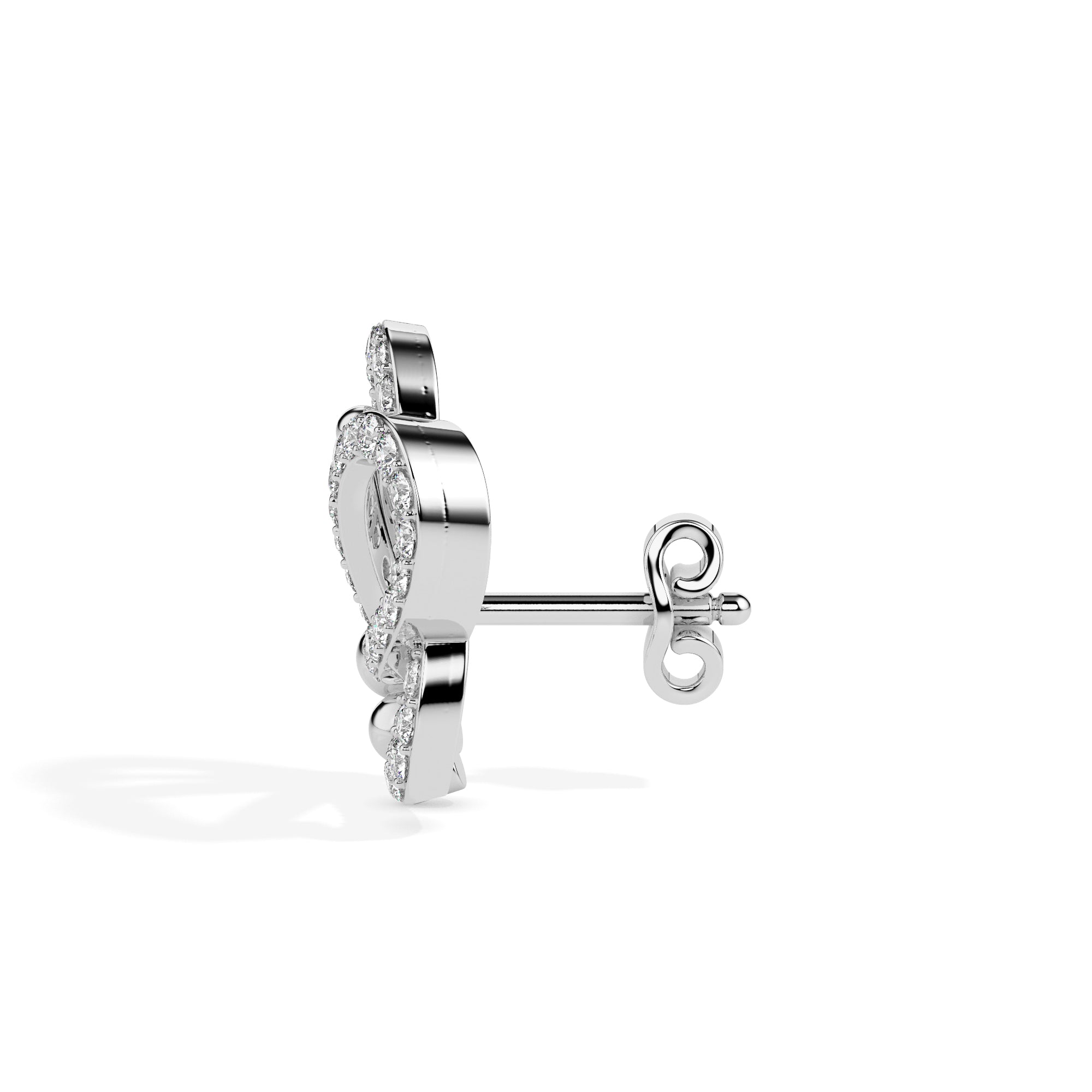 0.39Ct Butterfly Lab-Grown Diamond Gold Stud Earrings