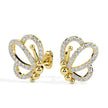 0.39Ct Butterfly Lab-Grown Diamond Gold Stud Earrings