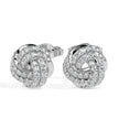 0.62Ct Knot Style Lab-Grown Diamond Gold Stud Earrings