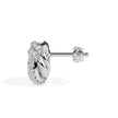 0.62Ct Knot Style Lab-Grown Diamond Gold Stud Earrings