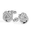 0.62Ct Knot Style Lab-Grown Diamond Gold Stud Earrings