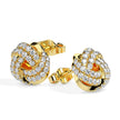 0.62Ct Knot Style Lab-Grown Diamond Gold Stud Earrings