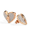 0.64Ct Open Heart Pave Lab-Grown Diamond Gold Stud Earrings