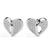0.64Ct Open Heart Pave Lab-Grown Diamond Gold Stud Earrings