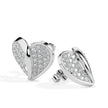 0.64Ct Open Heart Pave Lab-Grown Diamond Gold Stud Earrings