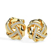 0.24Ct Love Knot Lab-Grown Diamond Gold Stud Earrings