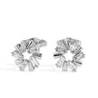 0.75Ct Flower Baguette Cut Lab-Grown Diamond Gold Stud Earrings