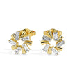 0.75Ct Flower Baguette Cut Lab-Grown Diamond Gold Stud Earrings