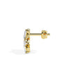 0.75Ct Flower Baguette Cut Lab-Grown Diamond Gold Stud Earrings