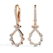 0.68Ct Round Cut Prong Lab-Grown Diamond Gold Drop Hoop Earrings